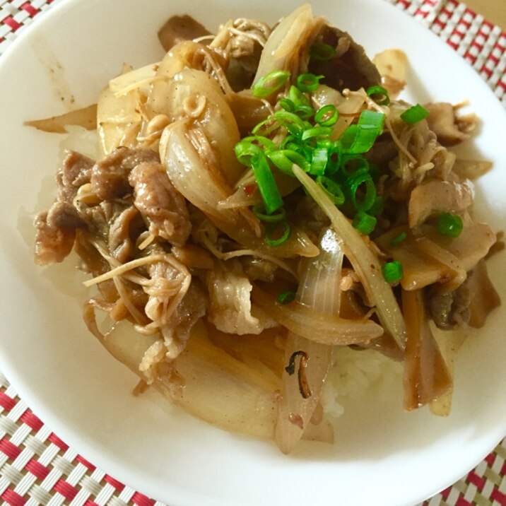 あま〜い！玉ねぎたっぷり丼